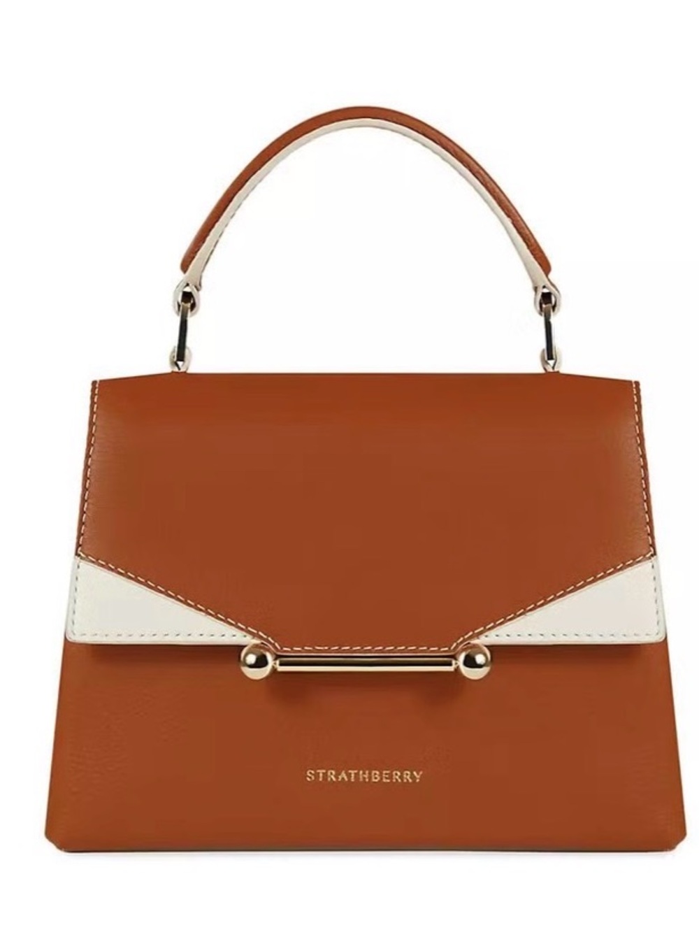 Strathberry Mini Trinity TriColor Leather Top Handle Bag